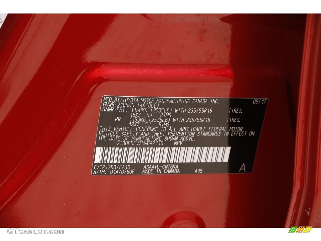 2017 RAV4 Limited AWD - Barcelona Red Metallic / Ash photo #22