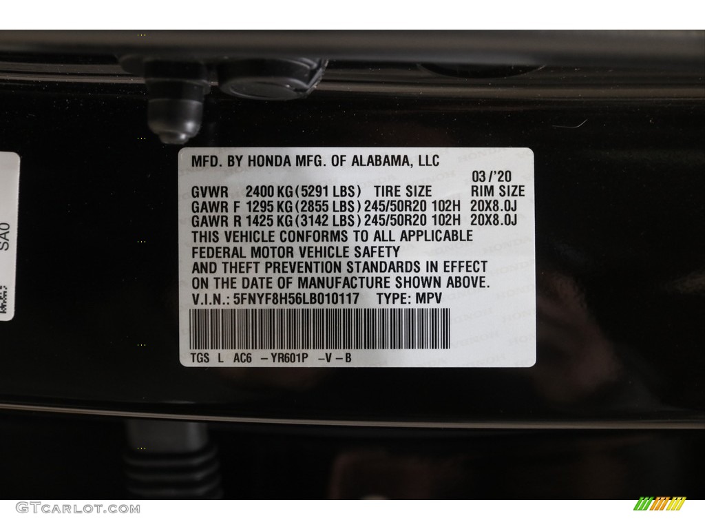 2020 Passport EX-L AWD - Black Copper Pearl / Black photo #22