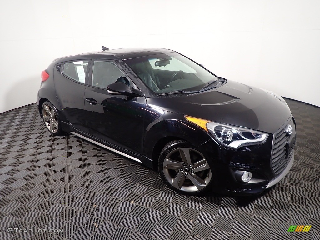 2013 Veloster Turbo - Ultra Black / Black photo #5