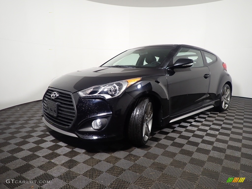 2013 Veloster Turbo - Ultra Black / Black photo #9