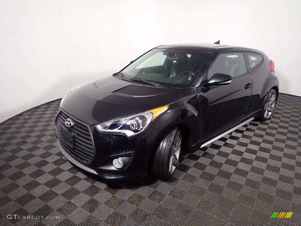 2013 Veloster Turbo - Ultra Black / Black photo #10