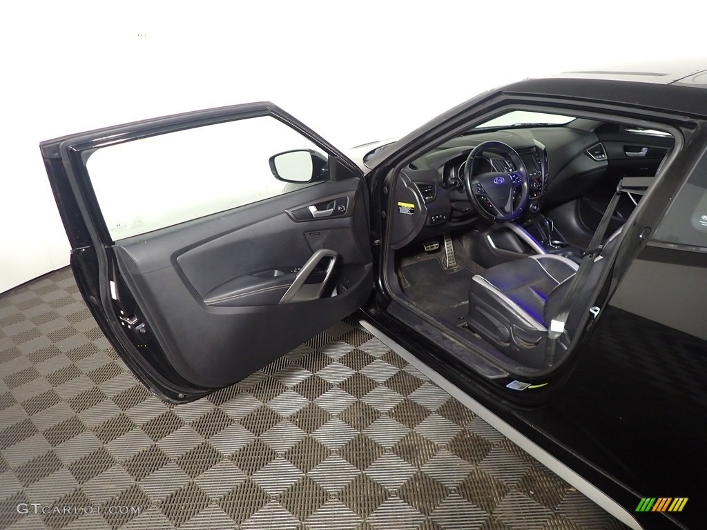 2013 Veloster Turbo - Ultra Black / Black photo #17