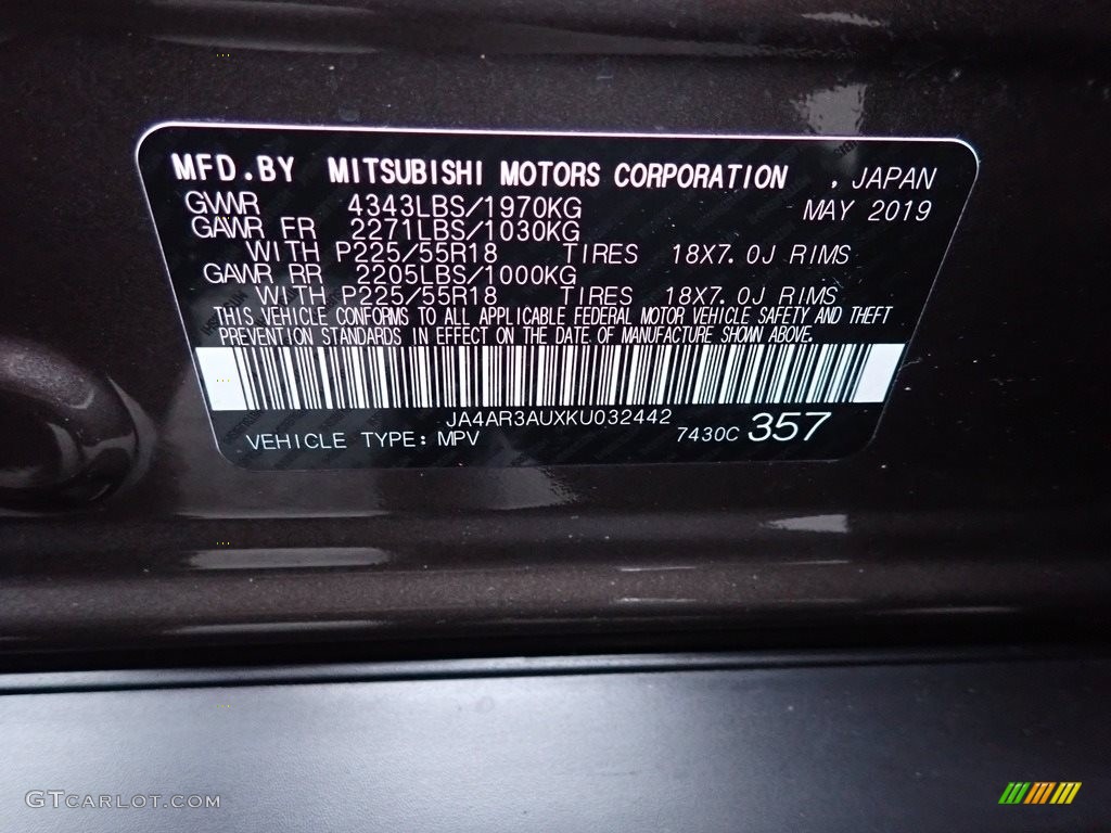 2019 Outlander Sport ES AWC - Quartz Brown Metallic / Black photo #15