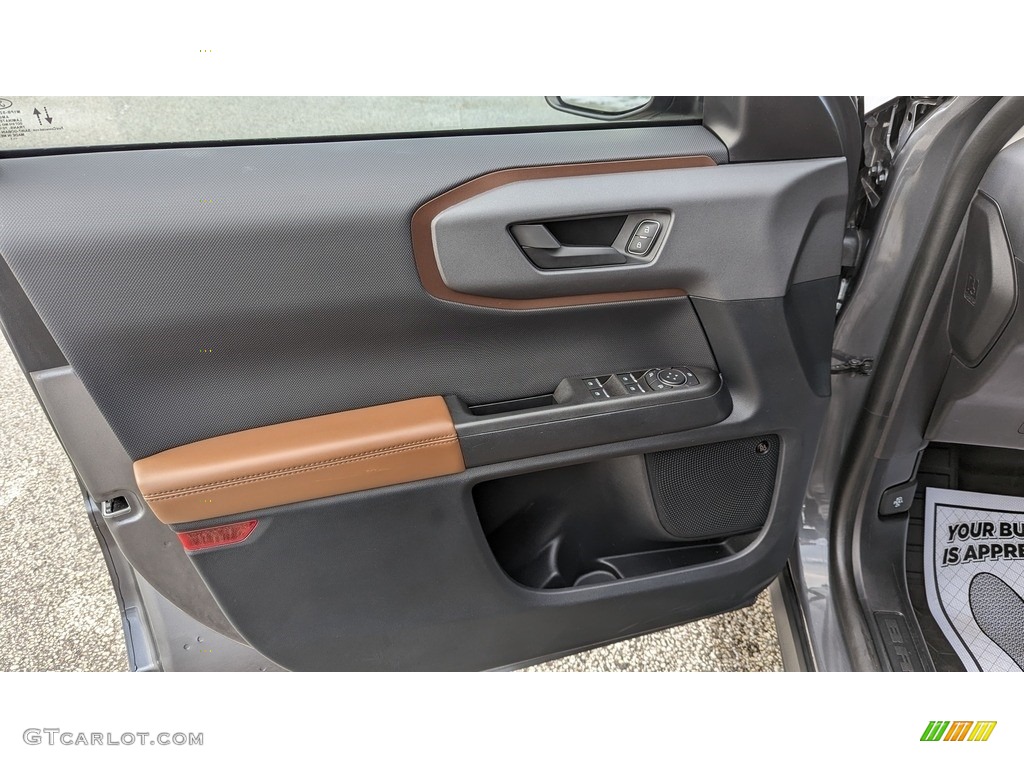 2021 Ford Bronco Sport Badlands 4x4 Ebony/Roast Door Panel Photo #145530332