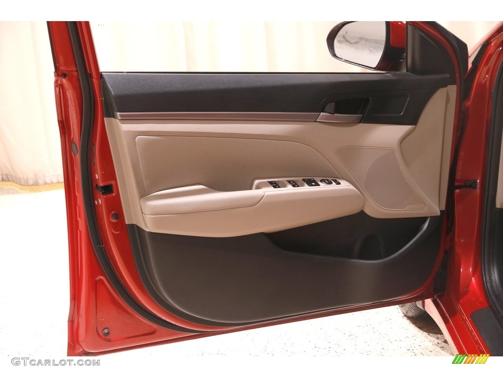2018 Elantra Value Edition - Scarlet Red / Beige photo #4