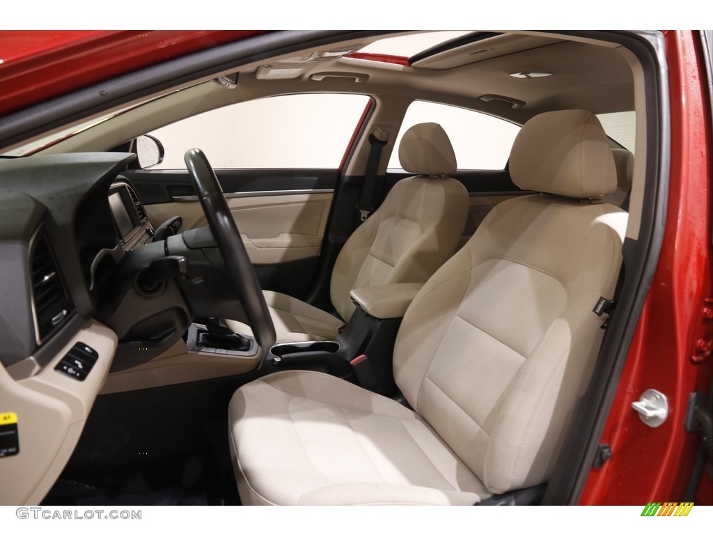 2018 Elantra Value Edition - Scarlet Red / Beige photo #5