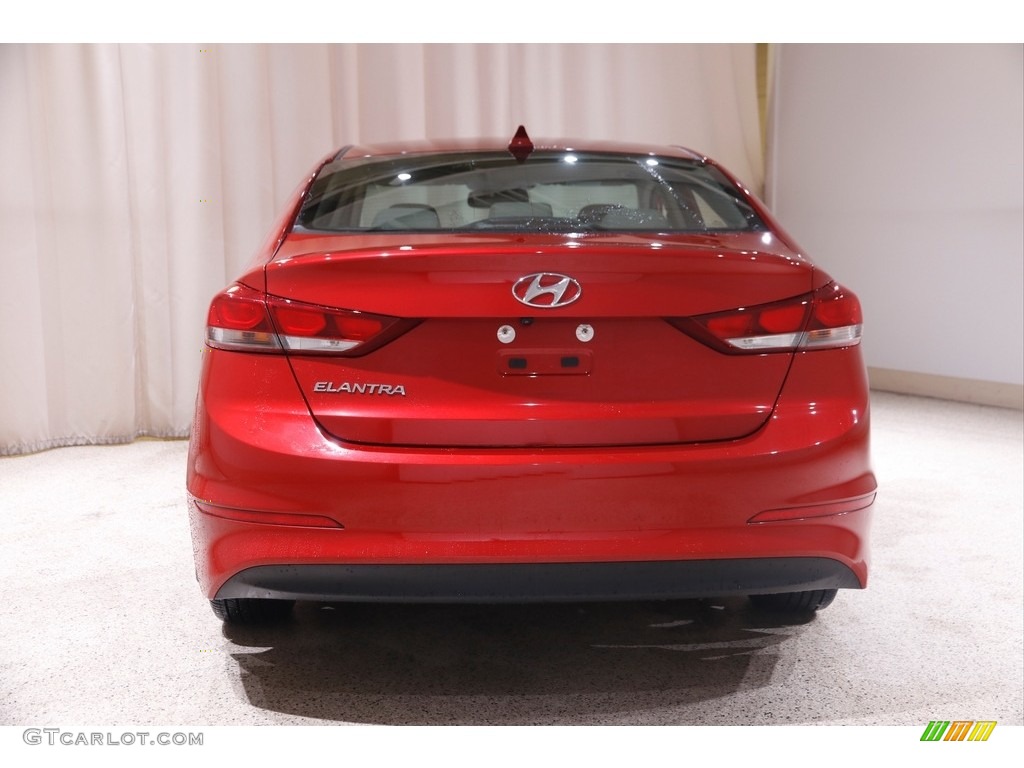 2018 Elantra Value Edition - Scarlet Red / Beige photo #17