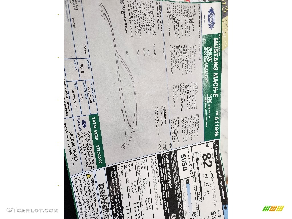 2023 Ford Mustang Mach-E GT eAWD Window Sticker Photos