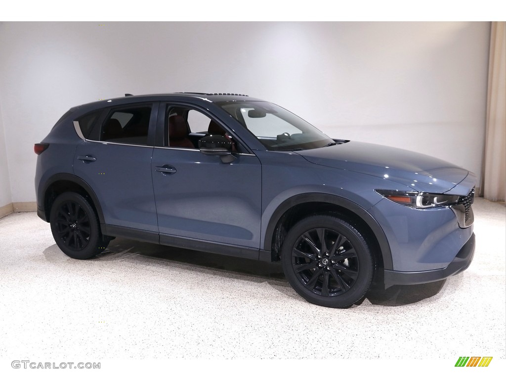 2022 CX-5 S Carbon Edition AWD - Polymetal Gray Metallic / Red photo #1