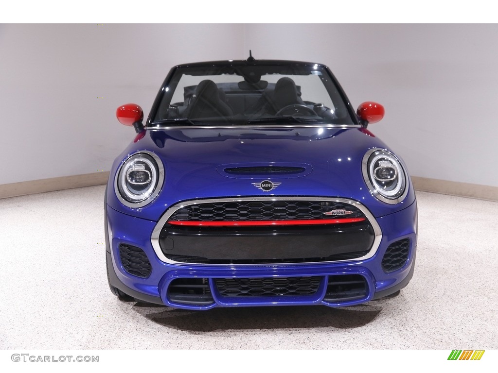 2020 Convertible John Cooper Works - Starlight Blue Metallic / JCW Double Stripe Carbon Black photo #3