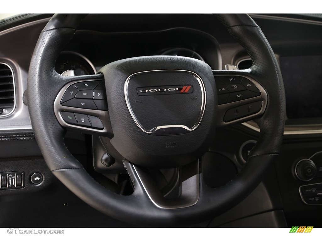 2021 Dodge Charger Scat Pack Black Steering Wheel Photo #145536579