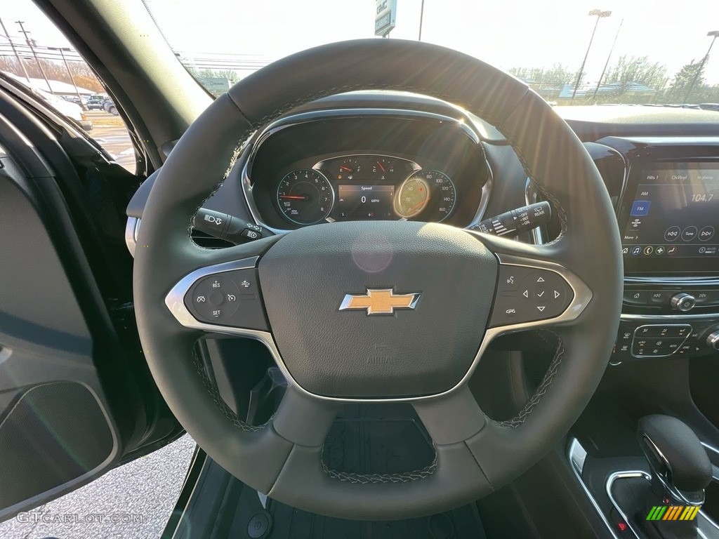 2023 Chevrolet Traverse LT AWD Jet Black Steering Wheel Photo #145536714