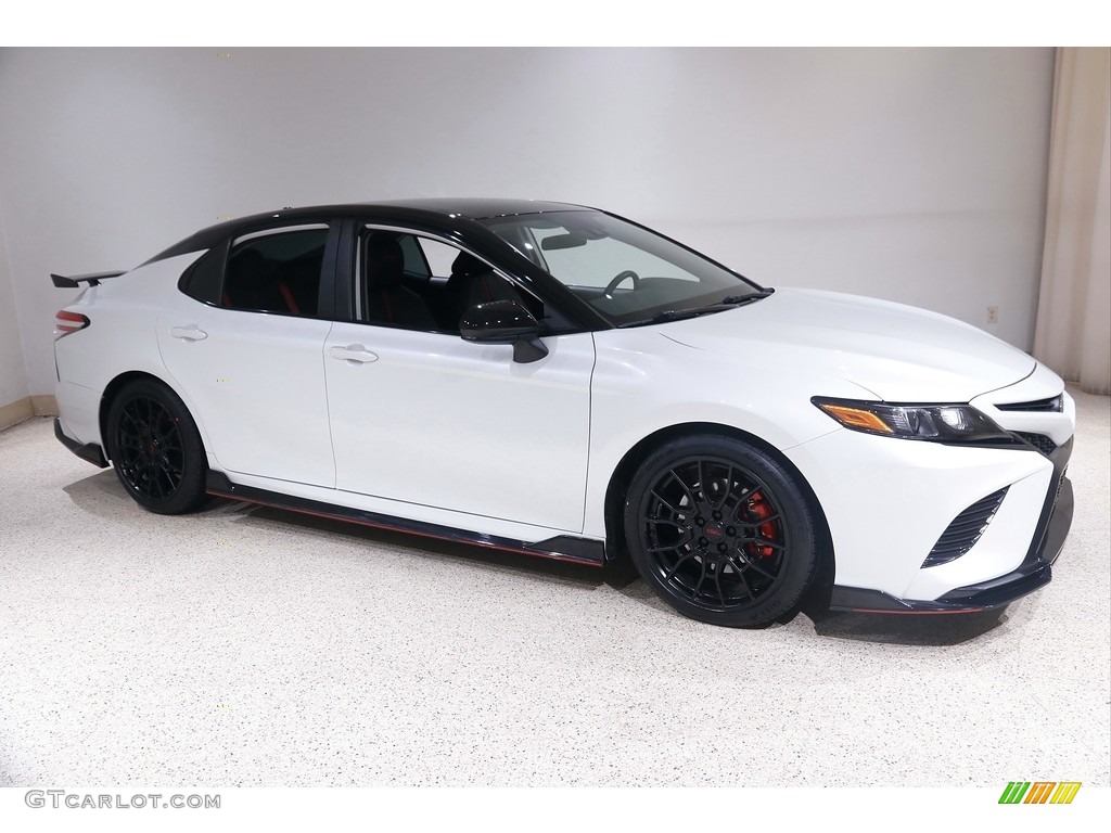 2020 Camry TRD - Wind Chill Pearl / Black/Red photo #1