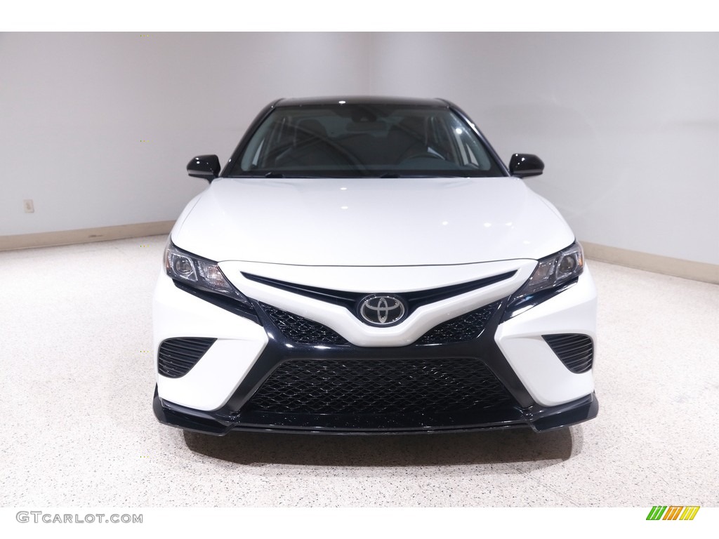 2020 Camry TRD - Wind Chill Pearl / Black/Red photo #2