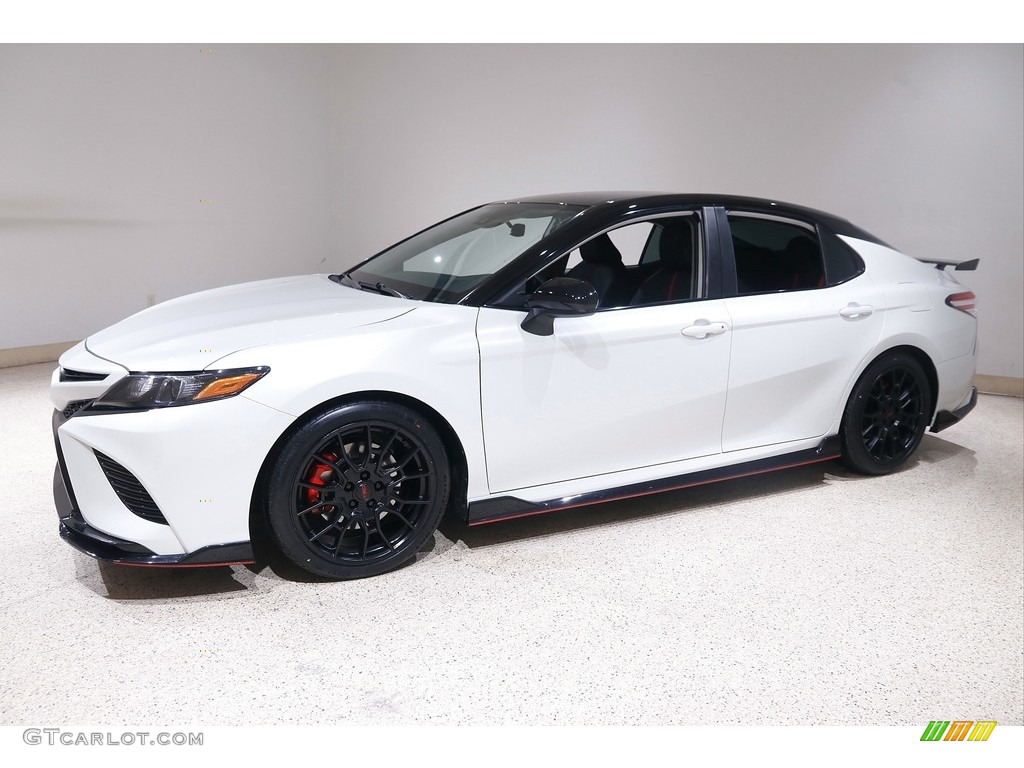 2020 Camry TRD - Wind Chill Pearl / Black/Red photo #3