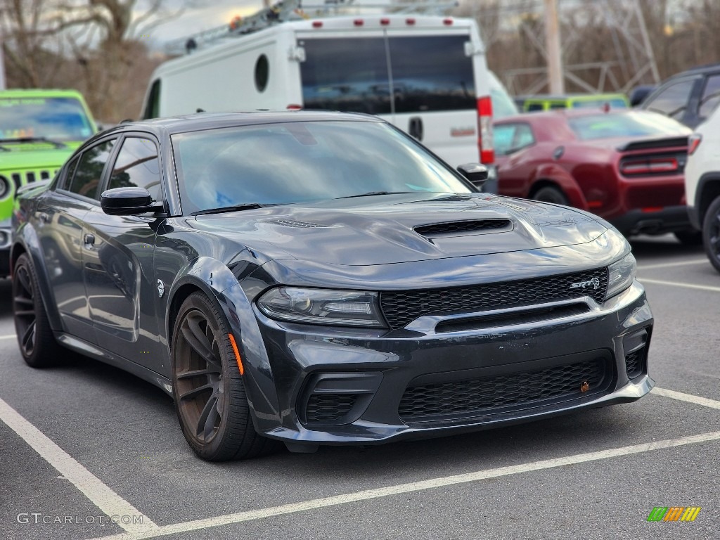 Pitch Black 2021 Dodge Charger SRT Hellcat Widebody Exterior Photo #145539406