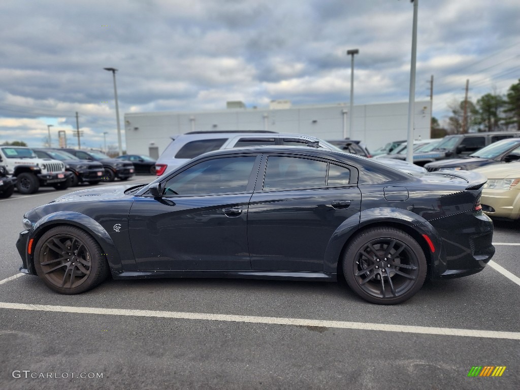 Pitch Black 2021 Dodge Charger SRT Hellcat Widebody Exterior Photo #145539589