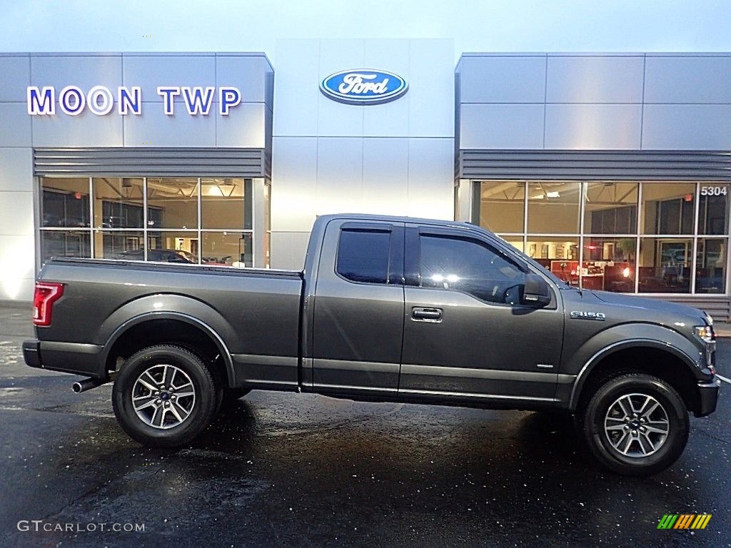 2016 F150 XLT SuperCab 4x4 - Lithium Gray / Black photo #1