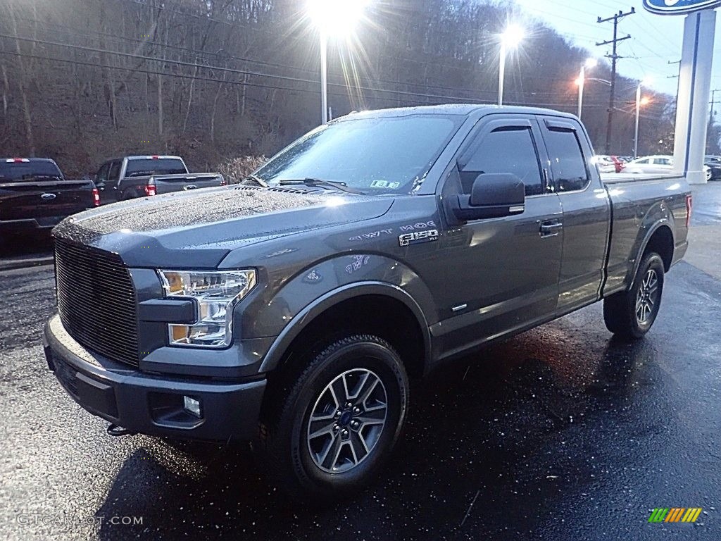 2016 F150 XLT SuperCab 4x4 - Lithium Gray / Black photo #7