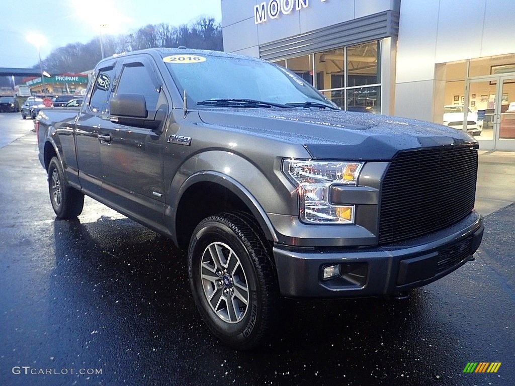 2016 F150 XLT SuperCab 4x4 - Lithium Gray / Black photo #9