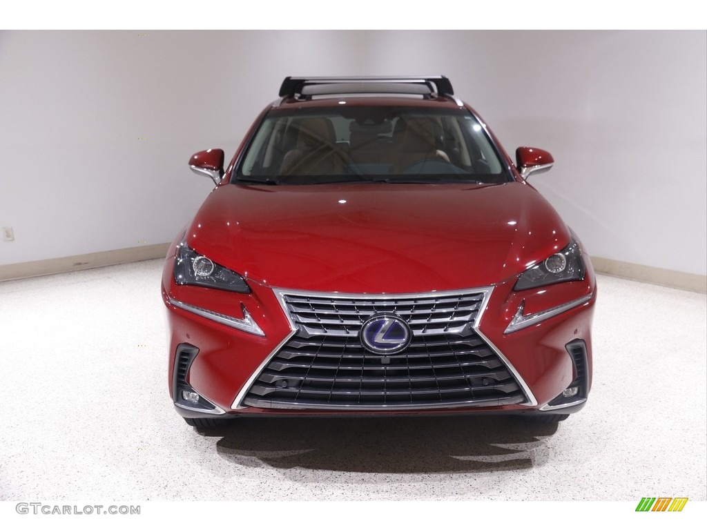 2019 NX 300h Hybrid AWD - Matador Red Mica / Glazed Caramel photo #2