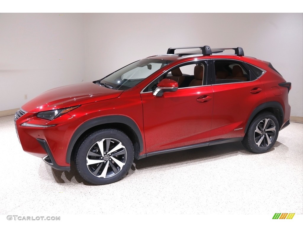 2019 NX 300h Hybrid AWD - Matador Red Mica / Glazed Caramel photo #3