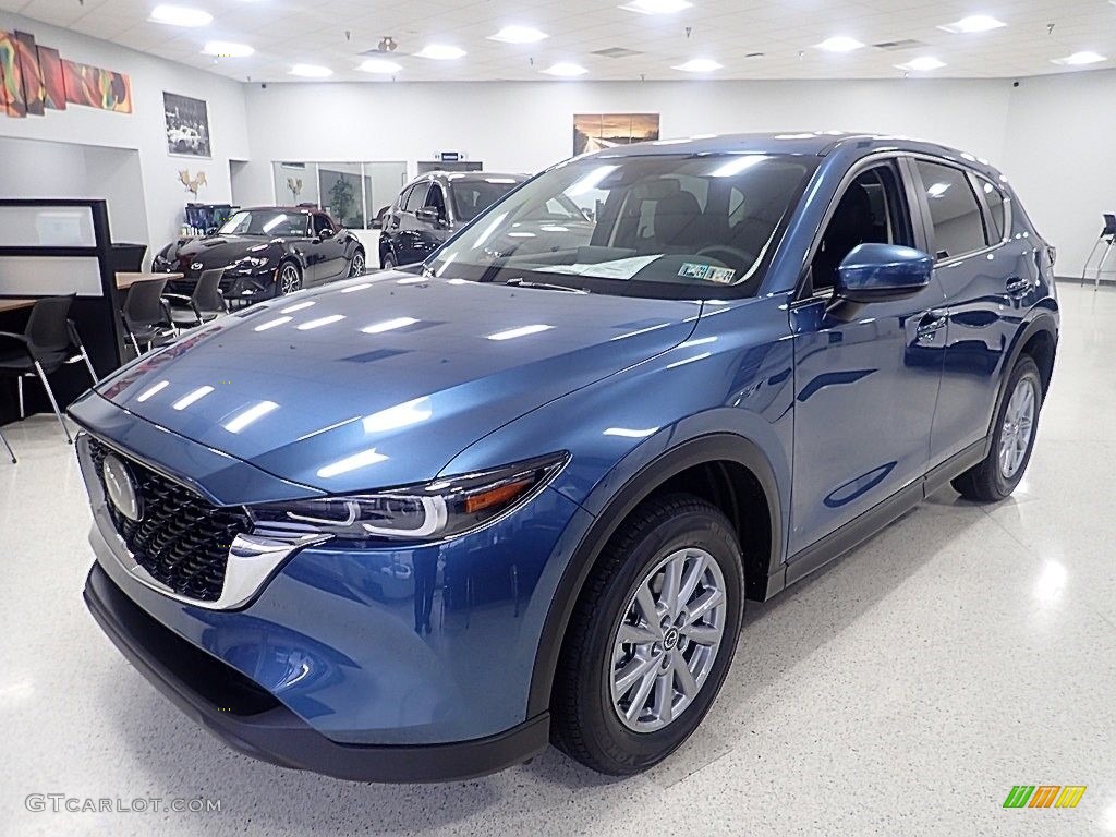 2023 CX-5 S Preferred AWD - Eternal Blue Mica / Black photo #7