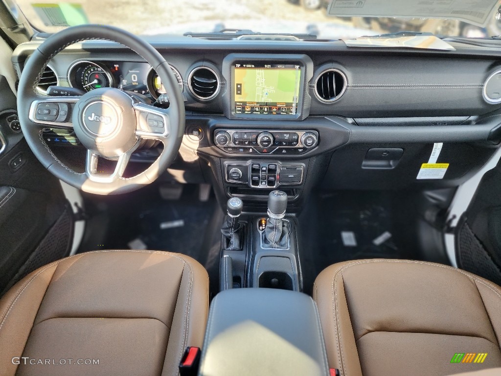 2023 Jeep Wrangler Unlimited Sahara 4XE Hybrid Dark Saddle/Black Dashboard Photo #145541443