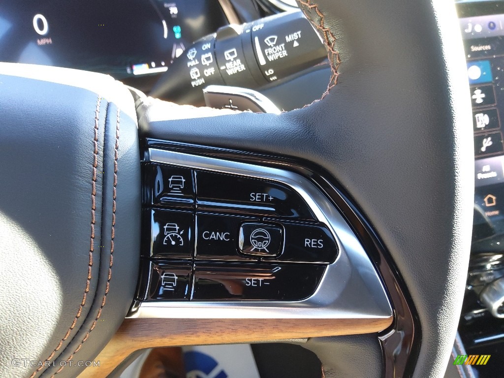 2022 Jeep Grand Cherokee Summit Reserve 4XE Hybrid Global Black Steering Wheel Photo #145541482