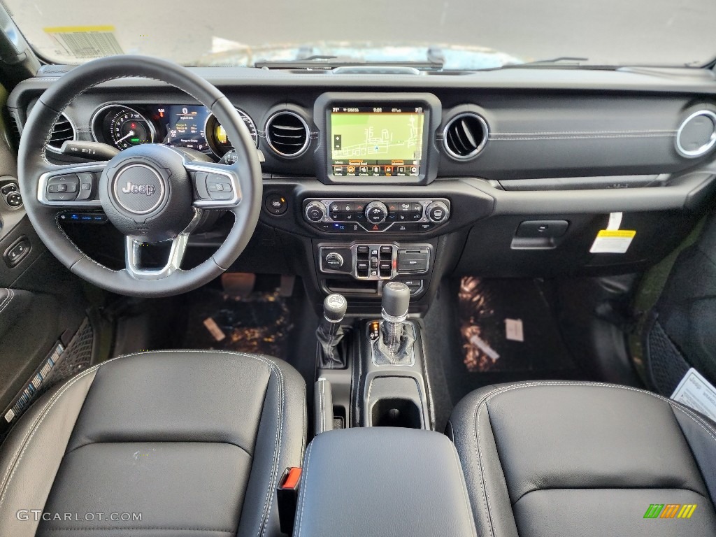 2023 Jeep Wrangler Unlimited Sahara 4XE Hybrid Black Dashboard Photo #145542112