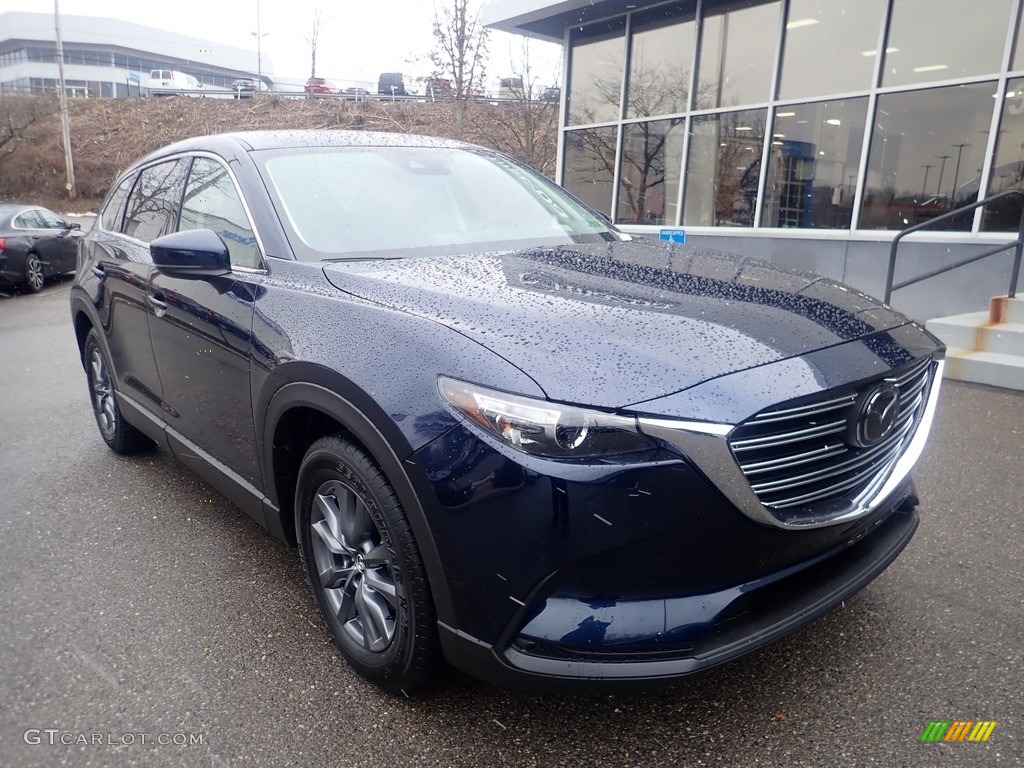 2023 CX-9 Touring AWD - Deep Crystal Blue Mica / Black photo #9