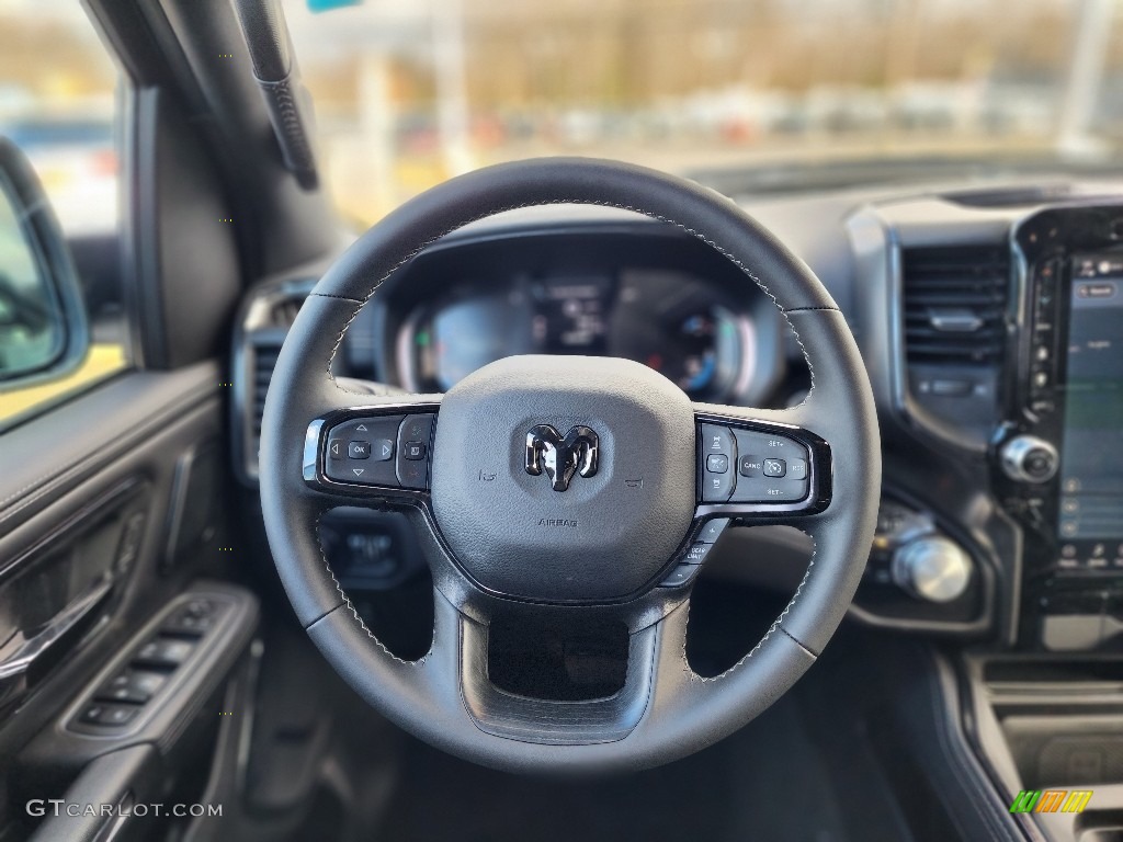 2023 Ram 1500 Limited Crew Cab 4x4 Black Steering Wheel Photo #145542733