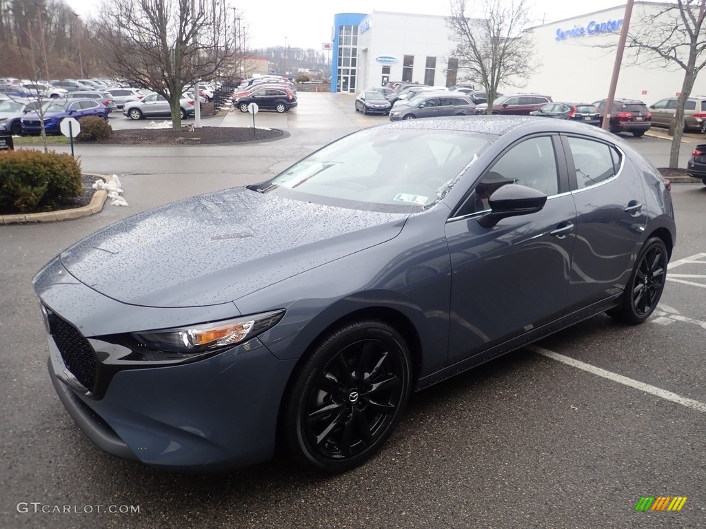 2023 Mazda3 2.5 S Carbon Edition Hatchback - Polymetal Gray Metallic / Red photo #7