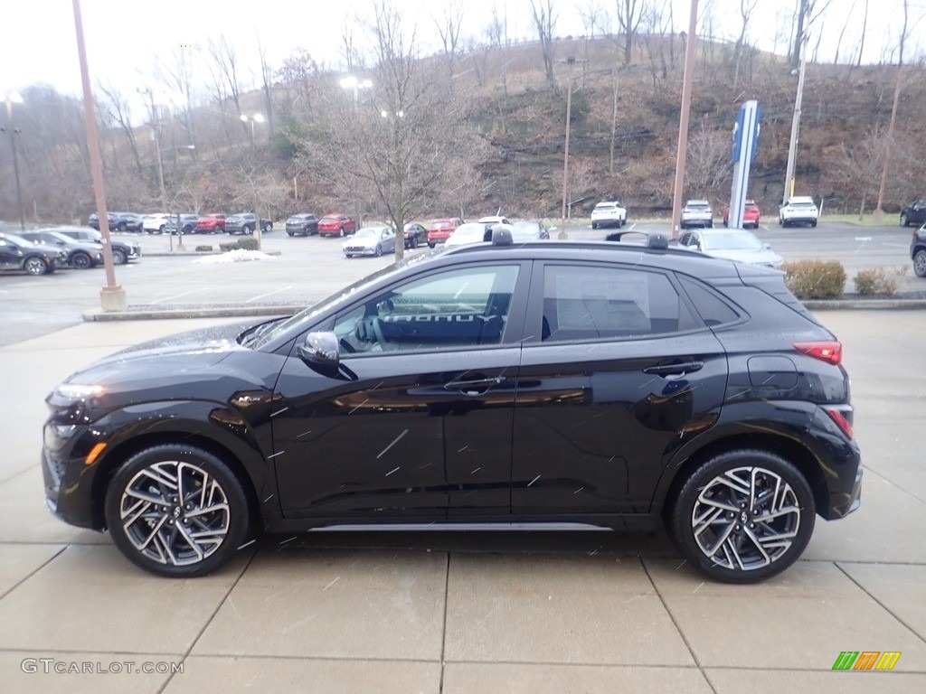Abyss Black Pearl 2023 Hyundai Kona N Line AWD Exterior Photo #145544367