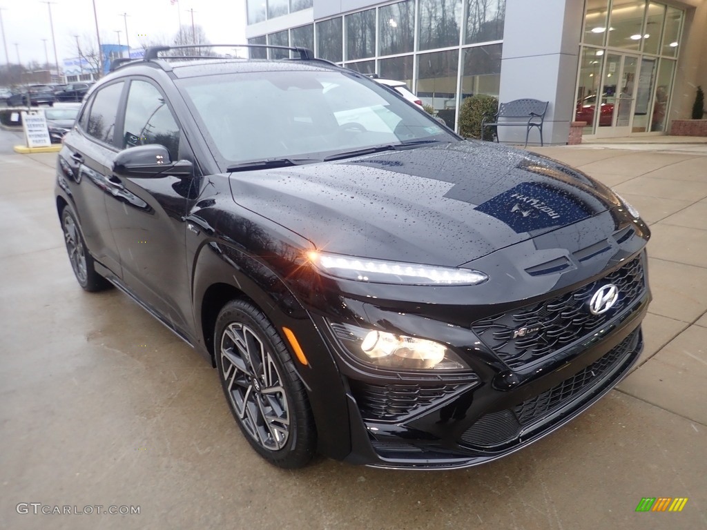Abyss Black Pearl 2023 Hyundai Kona N Line AWD Exterior Photo #145544407