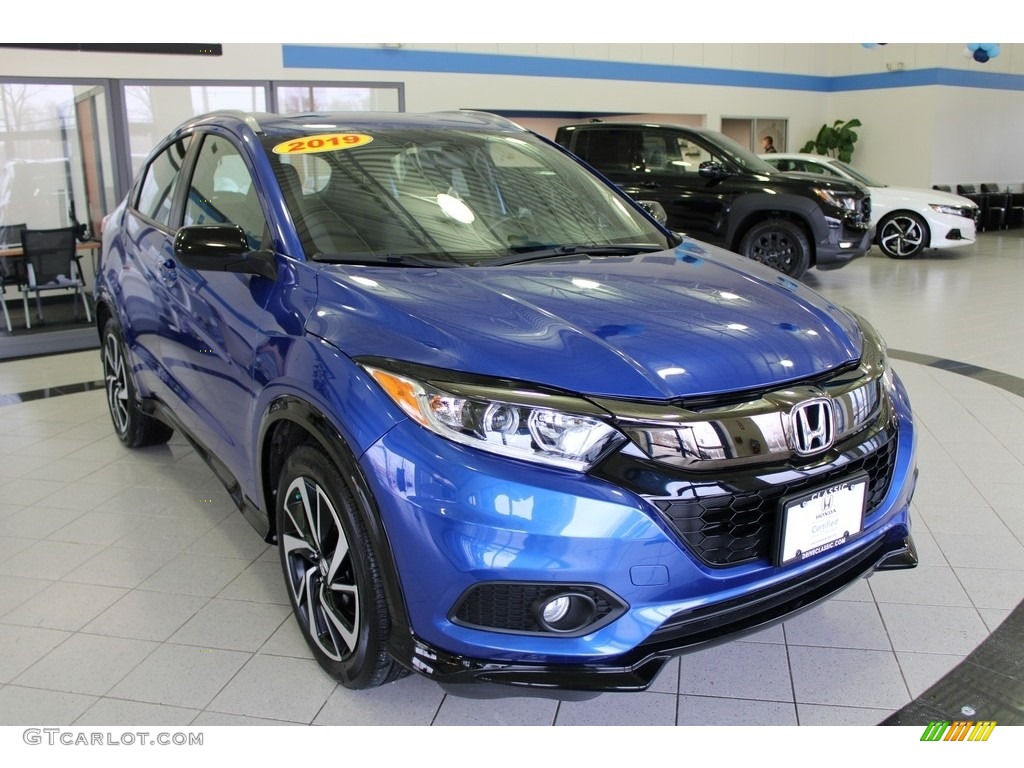 2019 HR-V Sport AWD - Aegean Blue Metallic / Black photo #4