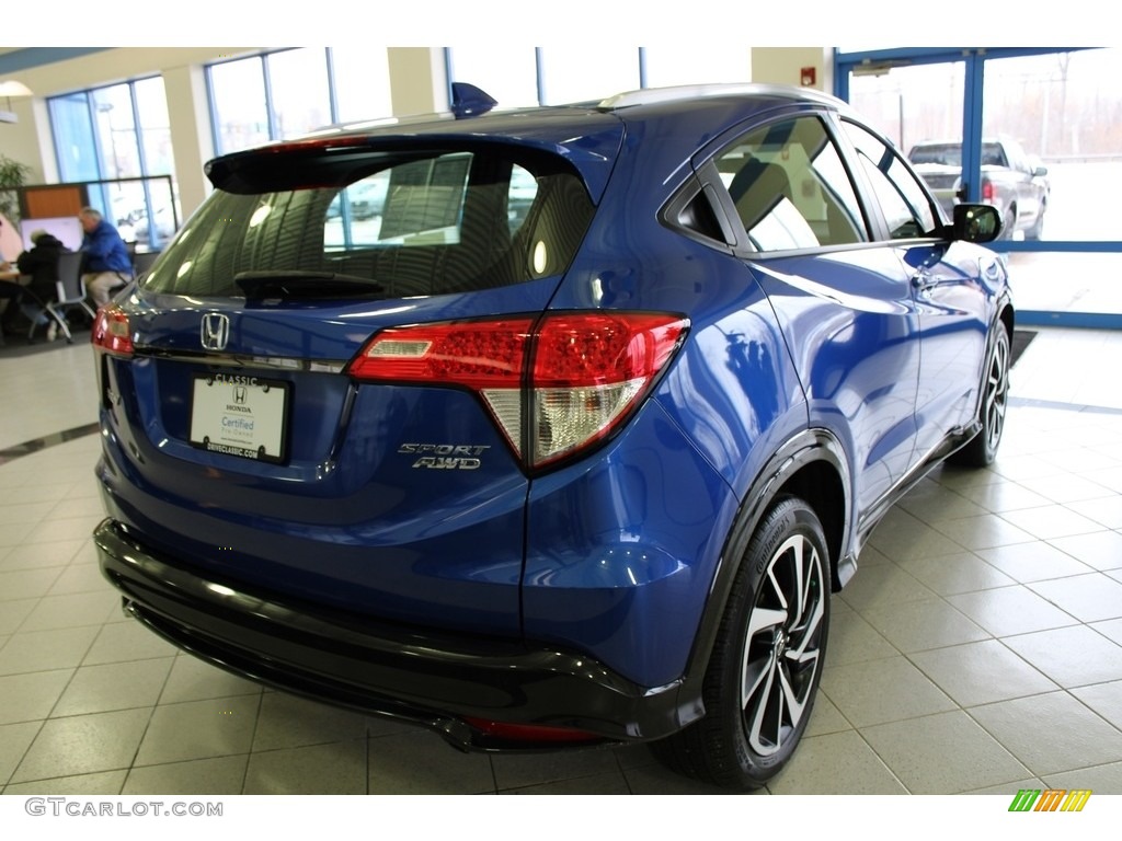 2019 HR-V Sport AWD - Aegean Blue Metallic / Black photo #8