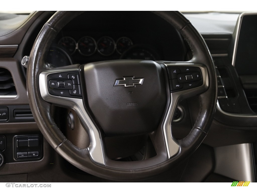 2021 Chevrolet Tahoe Z71 4WD Gideon/­Very Dark Atmosphere Steering Wheel Photo #145545013