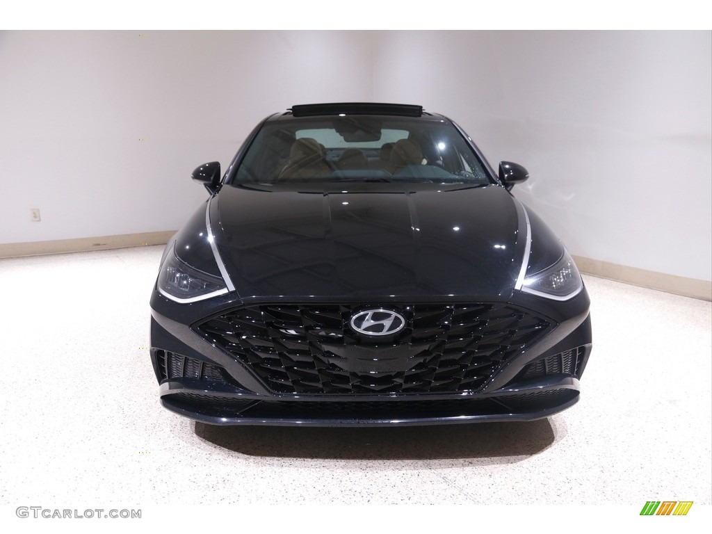 2020 Sonata SEL - Phantom Black / Dark Gray/Camel photo #2
