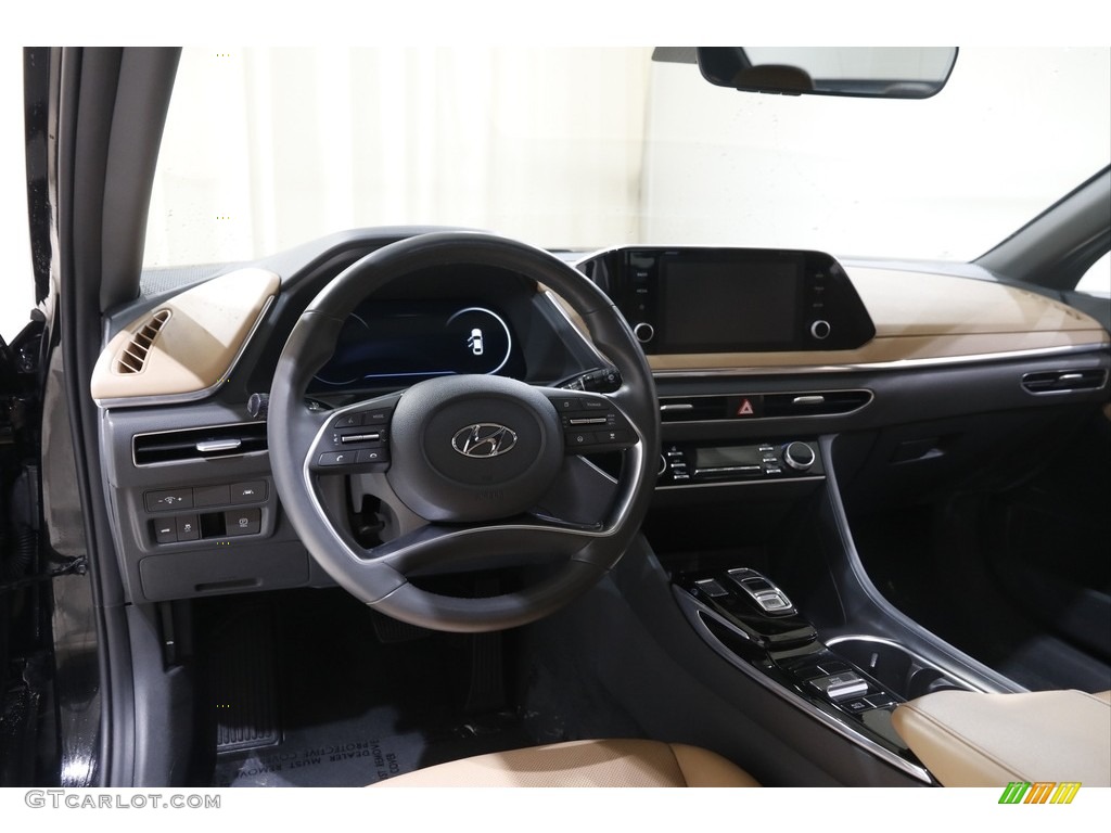 2020 Sonata SEL - Phantom Black / Dark Gray/Camel photo #6