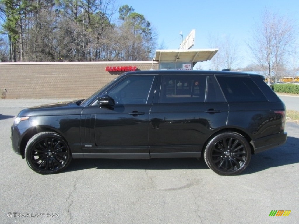 2017 Range Rover Supercharged LWB - Santorini Black Metallic / Ebony/Ebony photo #7