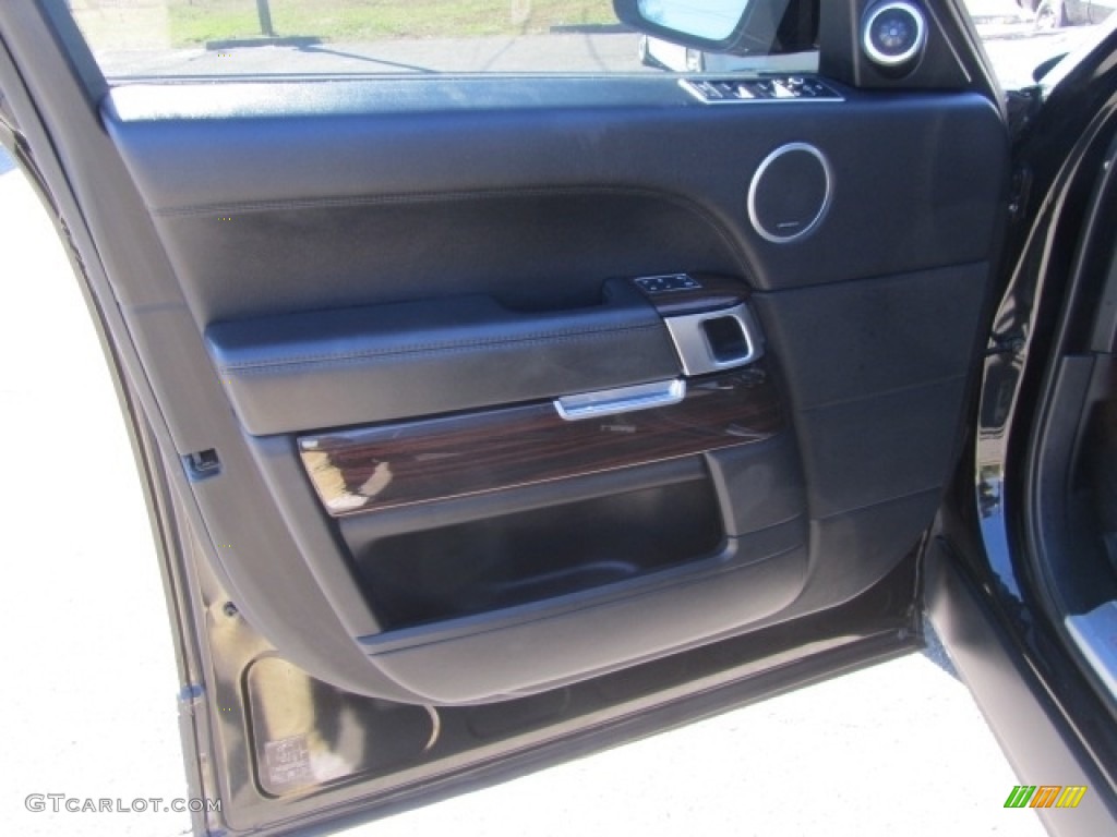 2017 Range Rover Supercharged LWB - Santorini Black Metallic / Ebony/Ebony photo #18