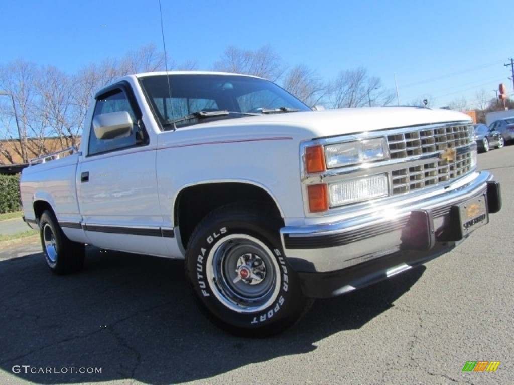 1992 C/K C1500 Extended Cab - Summit White / Red photo #1