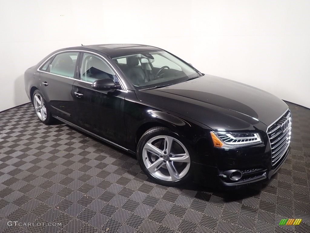 Brilliant Black 2018 Audi A8 L 3.0T quattro Exterior Photo #145547692