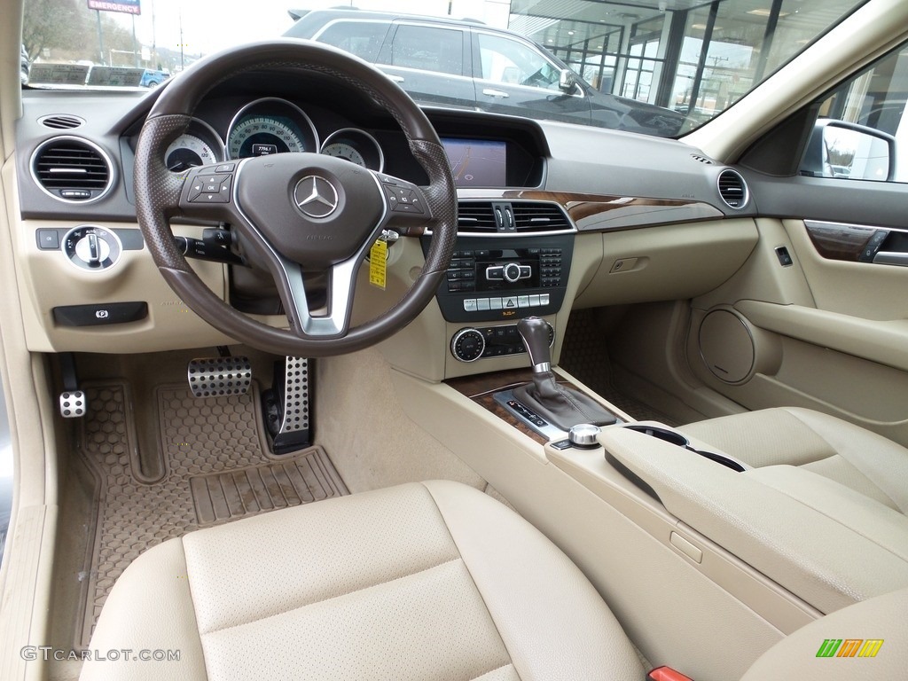 2013 C 300 4Matic Sport - Palladium Silver Metallic / Almond Beige photo #17