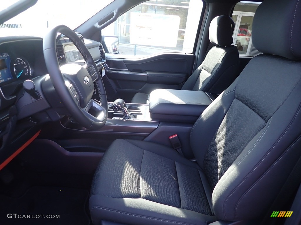 Black Interior 2023 Ford F150 XLT SuperCrew 4x4 Photo #145549081