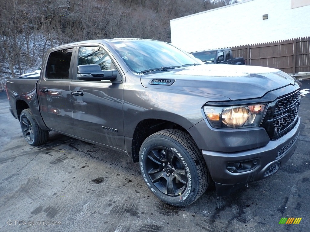 Granite Crystal Metallic 2023 Ram 1500 Big Horn Night Edition Crew Cab 4x4 Exterior Photo #145550014
