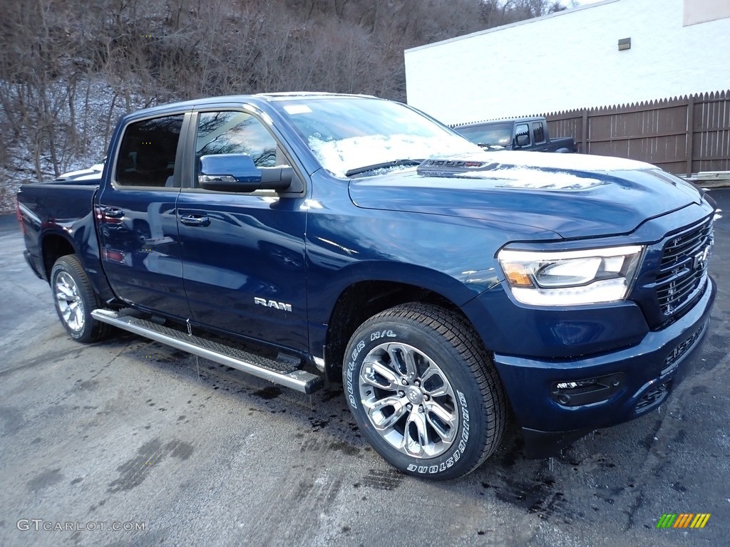 Patriot Blue Pearl 2023 Ram 1500 Laramie Crew Cab 4x4 Exterior Photo #145550422