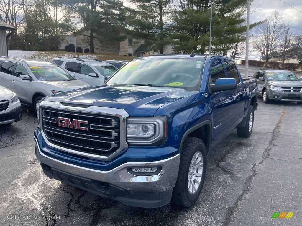 2016 Sierra 1500 SLE Crew Cab 4WD - Stone Blue Metallic / Jet Black photo #2