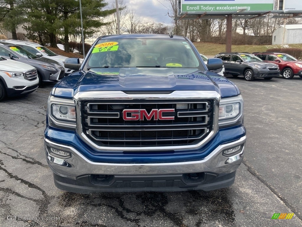 2016 Sierra 1500 SLE Crew Cab 4WD - Stone Blue Metallic / Jet Black photo #8